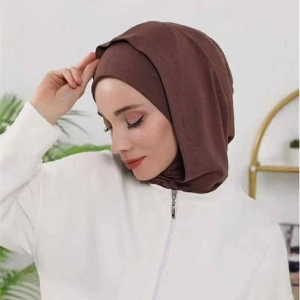 Premium Instant Hijab Inner Cap Cotton Elastic Turban Bandana Hood  Under Cap Ramadan