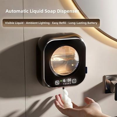 Sensor Automatic Soap Dispenser Large Capacity Wall Mounted LED Detergent Dispenser Non-contact Rechargeable