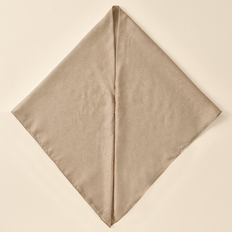 Hot-selling New Gypsy Convenient Headscarf Fashion Temperament Outer Shawl Solid Color Silk Scarf Scarf