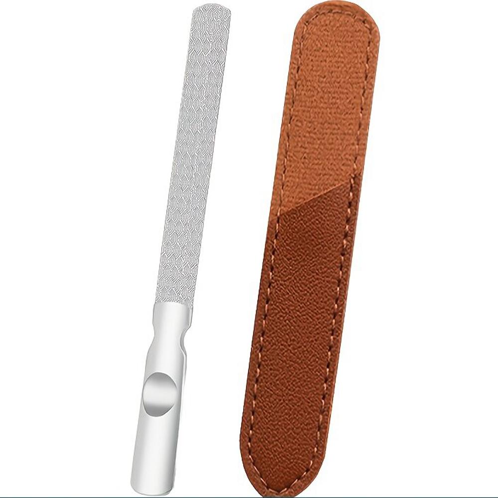Professional Stainless Steel Nail File Double-Sided Manicure Tool, Suitable for Natural Nails Heavy Duty and Reusable Nail Care