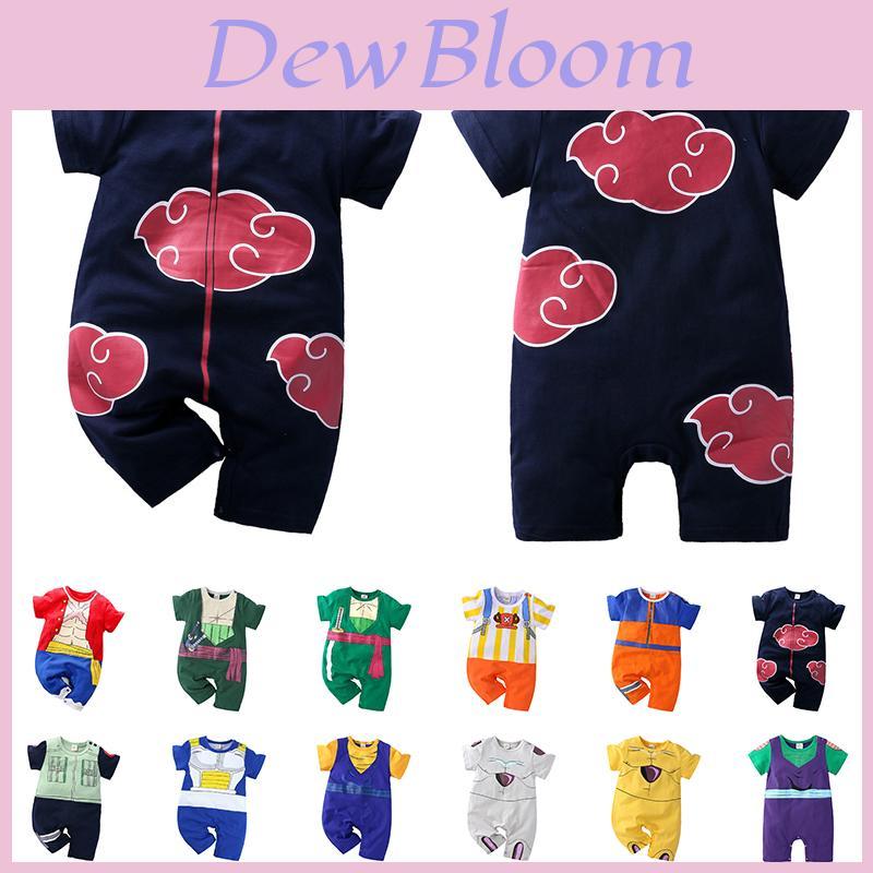 Adorabile Tutina per Bebè con Design di Dragon Ball Naruto Luffy per un Elegante Look Estivo