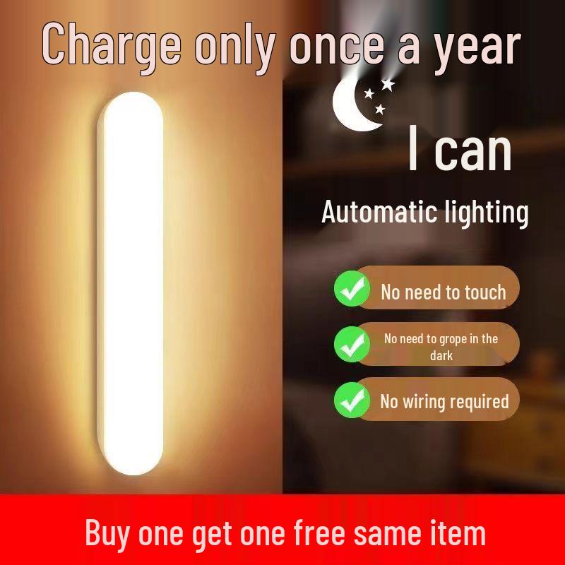 Super Bright Cordless Night Light: Intelligent Motion Sensor for Toilet, Corridor, Dormitory, and Home Use