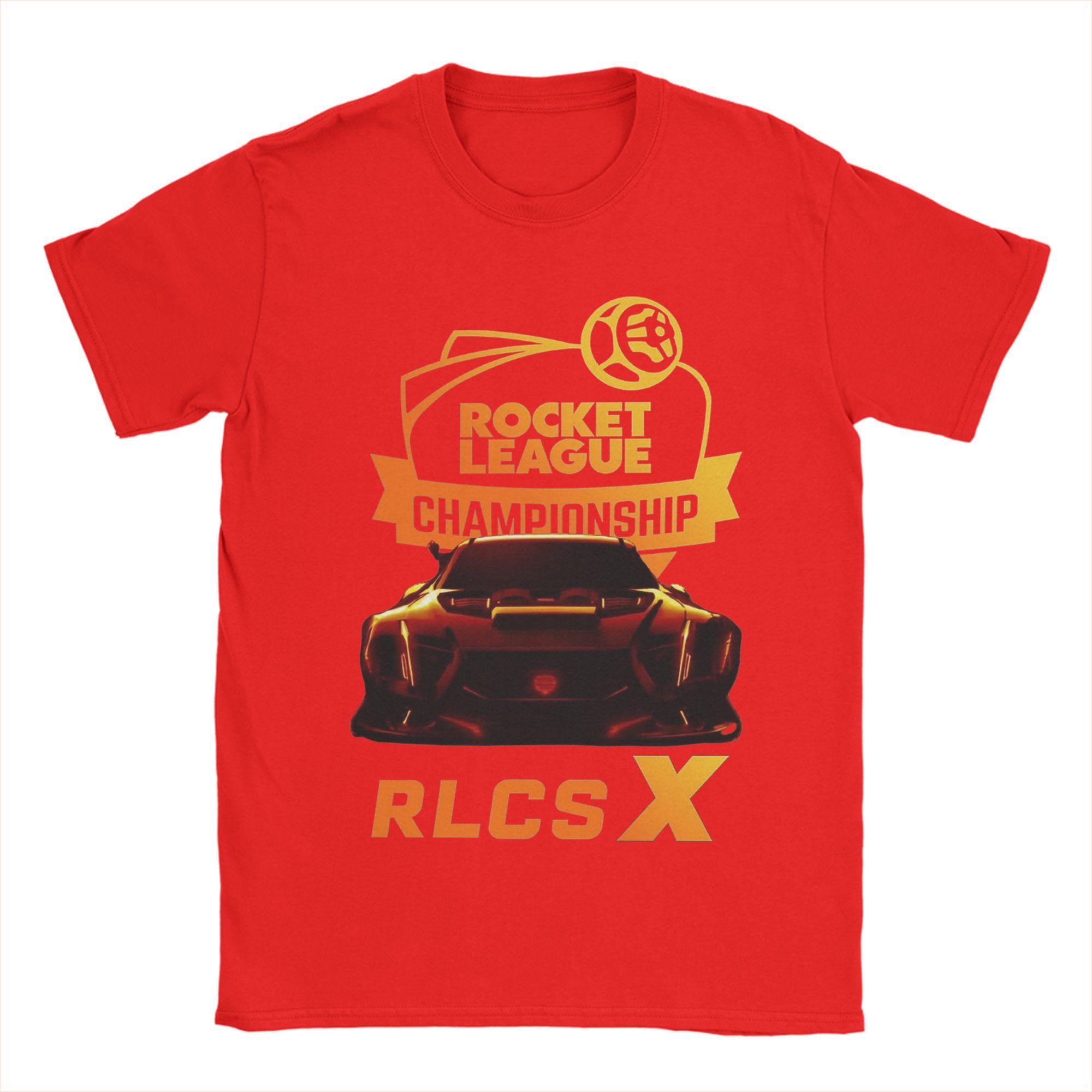 

Rlcs Rocket League TShirts Men Vintage Cotton Tees Round Collar Short Sleeve T Shirt Classic Clothing S