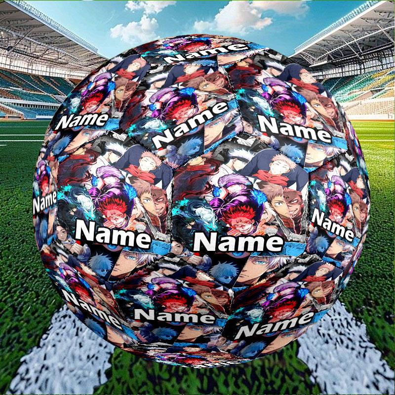 Custom Name Personalized Jujutsu Kaisen Print Size 5 Soccer Ball Training & Match Football, for Team, Kicking, Gift for Football Enthusiasts