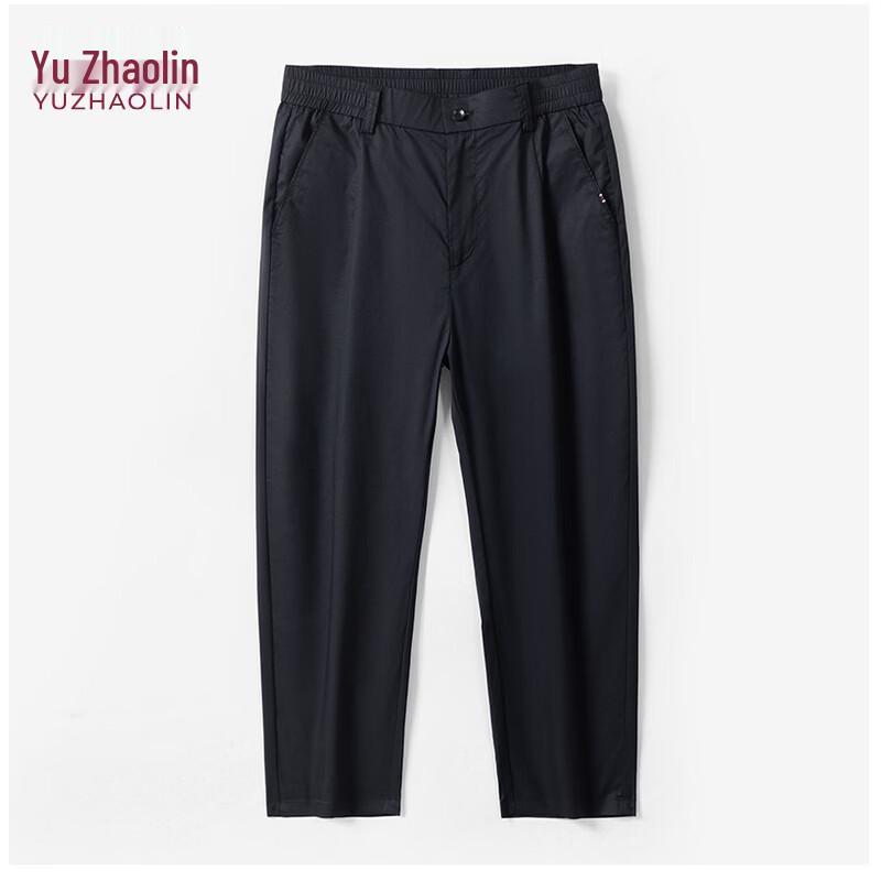 YUZHAOLIN Men s Summer Slim Fit Business Casual Cropped Pants 29