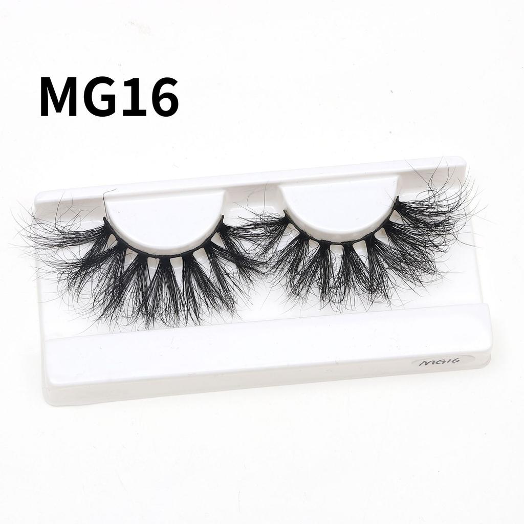 Dense Explosive Mink Hair 27mm Extended False Eyelashes Multi-layer Three-dimensional Curled Long Eyelashes Cross-border Supply