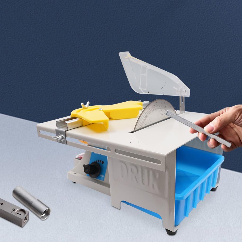 750W Lapidarsäge mit flexiblem Schaft, Multifunktionale Mini-Tischsäge 10000 U/min Einstellbare Geschwindigkeit, Schneid- & Poliersägen für Gestein