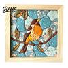 No Sew Quilt Art No-Sew Japanese Fabric Kit DIY Mosaic Kits for Adults Beginners Quilted Wall Collage Craft with Frame & Tools Kits Gifts