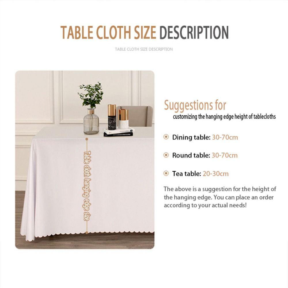 Rectangle Table Cloth Cover Solid Color Table Cover Hot Tablecloth  Home Banquet Wedding
