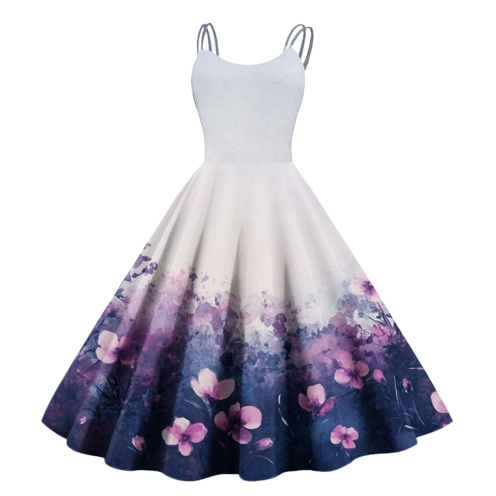 

Женское сексуальное платье с открытыми плечами в стиле панк-винтаж с цветочным принтом XXL фиолетовый