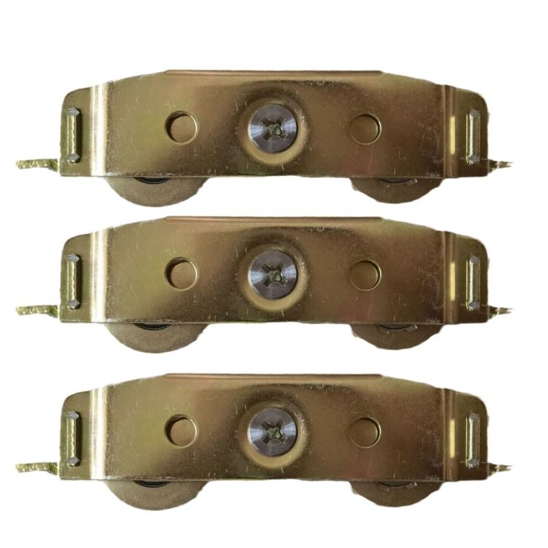 1/2/3pcs Sliding Glass Door Rollers 1-1/4inch Steel Ball Bearing Aluminum Alloy Window Door Pulley Rollers Easy To Use