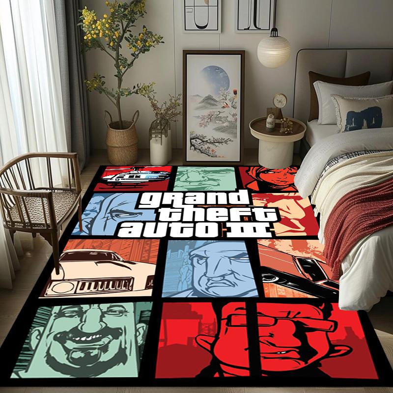 Vibes Vice City carpet printing Home Decor Art Protective pad Bathroom mat