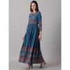 Damska drukowana wiskoza Anarkali Kurta Designer Bollywood Długa sukienka Kurti VF-1847