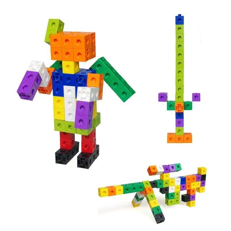 100Pcs Linking Cubes Counting Cubes, Colorful Math Cubes, Math Manipulatives Classroom Learning Supplies Activities Toys (Clas 5