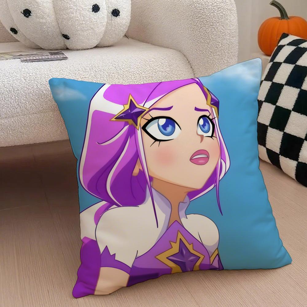 Magical Musical French Anime LLoliRock Cushion Cover Throw Pillow Cover Hidden Button Durable Polyester Chair Cushion