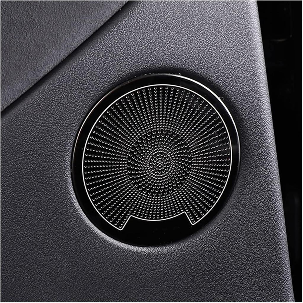 Compatible with Tesla Model Y 2021 2022 Interior Trim Car Audio Speaker Cover Sticker Door Loudspeaker Cover Under Seat Outlet Vent Trim (Color :