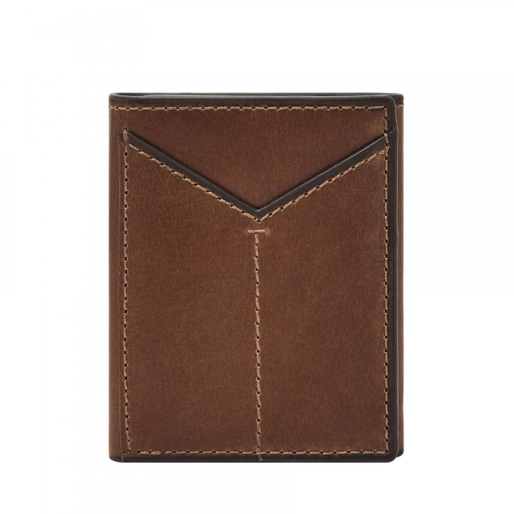 

Мужская кожаная сумка Fossil тройного сложения Jayden