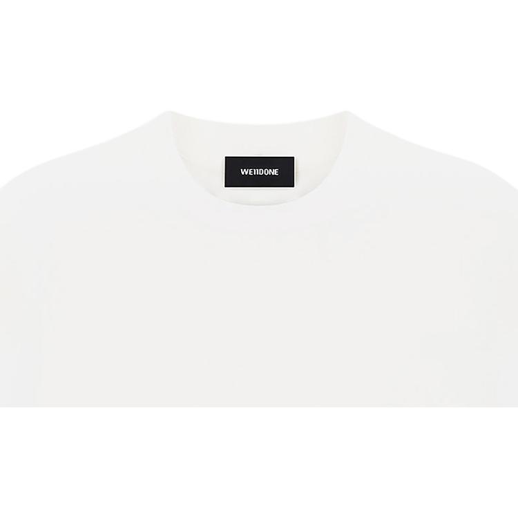 WE11DONE Pearl Pattern Washed Long Sleeve T-Shirt Unisex Tops Off-White WD-TT2-24-779-U-IV