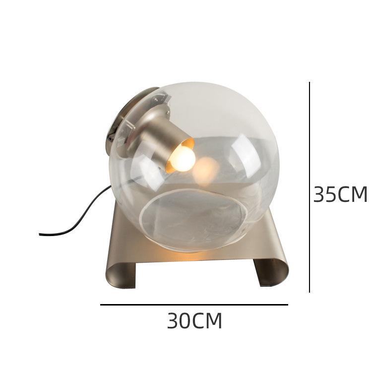 Oluce Nordic Retro Glass Table Lamp - Luxury Industrial Style for Bedroom or Living Room