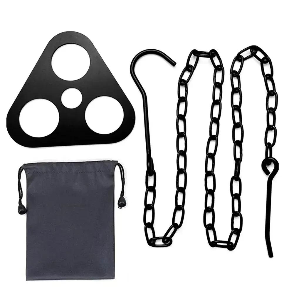 1Pc Portable Camping Gear and Equipment Detachable Outdoor Barbecue Tripod Hanging Rack Campfire Cooking Accessories Set