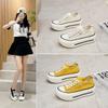 Platform European Version Canvas Shoes Women's Shoes New Versatile Casual Shoes Comfortable One-pedal Lazy Soft Baseplate Shoes