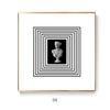 Simple Modern Black and White Lines Statue Sculpture Canvas Painting Bauhaus Style Plaster Decorative Painting Living Room Decor