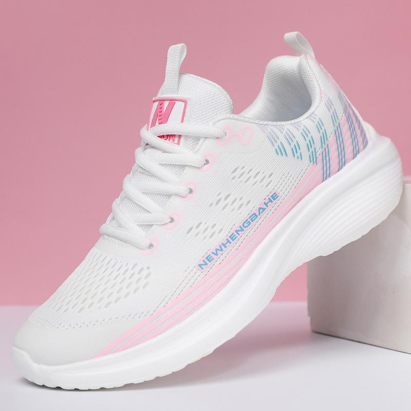 

2025 нове чоловіче взуття повсякденне взуття універсальне модне спортивне взуття легка сітка дихаюче парне для бігу жіноче взуття 44 рожевий