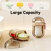 Light Luxury Travel Set, Portable Soap Basin & Toothbrush Holder with Oval Design, Durable Plastic Camping Bathroom Accessories