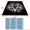 1Pc Sheep Head Satan Printed Flannel Blanket, Soft Casual Warm Blanket, Office Throw Blanket, Outdoor Camping Travel Blanket