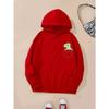 Herbst und Winter Süßes Kleines Dinosaurier Muster Aufgedruckte Hoodies Rundhals Langarm Lässige Damenbekleidung