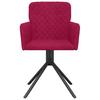 Dining Room Chairs 2 Pcs Swivel Burgundy Velvet