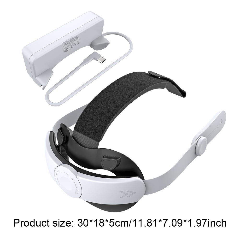 Comfort VR Strap with 18500mWh Battery Pack Reduce Facial Balanced Weight Distribution for Meta Quest 3S for Meta Quest 3