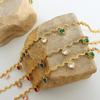 1 Pc Fashion Versatile Colorful Zirconia Love Shape Color Clashing Geometric Irregular Shape Necklace Collarbone Necklace Female
