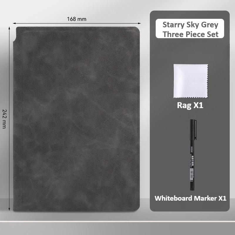 A5 Wiederverwendbares Whiteboard Notizbuch Set Mit Whiteboard Stift Löschtuch Leder Notizblock Wochenplaner Tragbar Stilvoll Büro