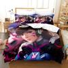 New Anime Dva Overwatch Bedding Set Duvet Cover Comforter Quilt Pillowcase King Queen Twin Size for Boys Girls Adults