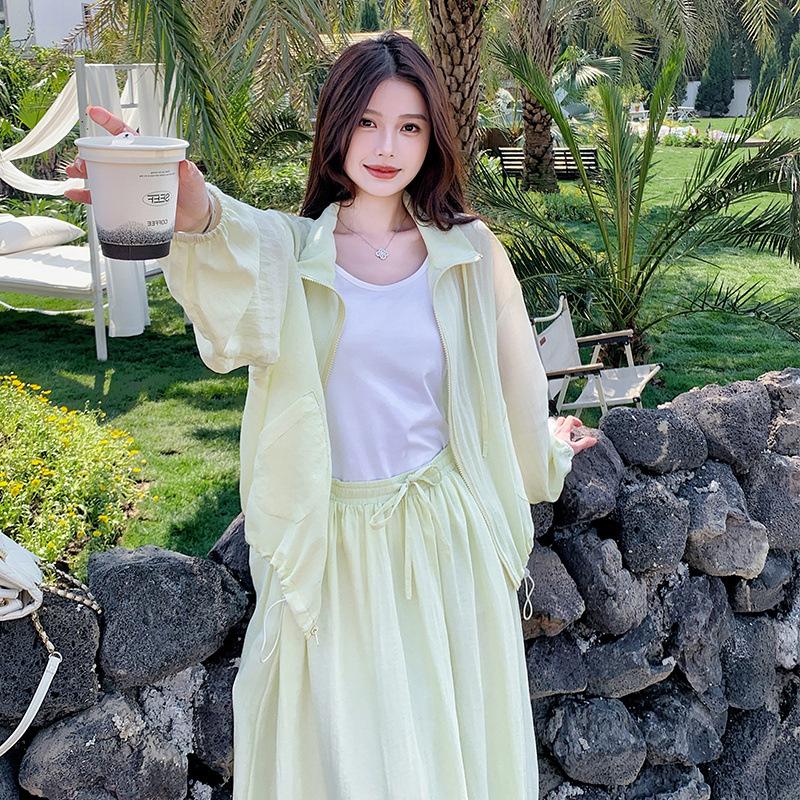 Letní oblečení opalovací oblek sukně dámská nová ležérní líný styl módní sukně dvoudílná trendy