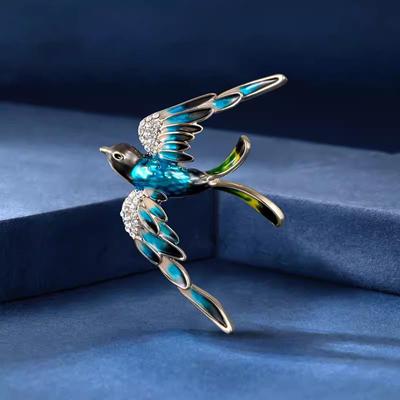 Broșă Swallow Return Broșă de lux pentru femei, email de lux, cu design de nișă, accesorii pentru haine.