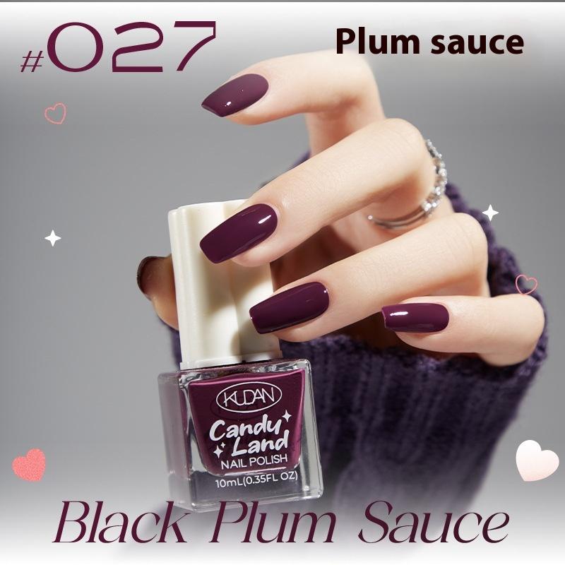 Ny Kudan Kudan neglelakk, bakefri, hurtigtørkende, rivende, lett duft 10 ml vannbasert neglelakk