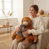 Monkey Plush Doll Soft Stuffed Animal Pillow Emotional Support Monkey Doll for Stress Relief And Comfort Machine Washable Home Decor Gift