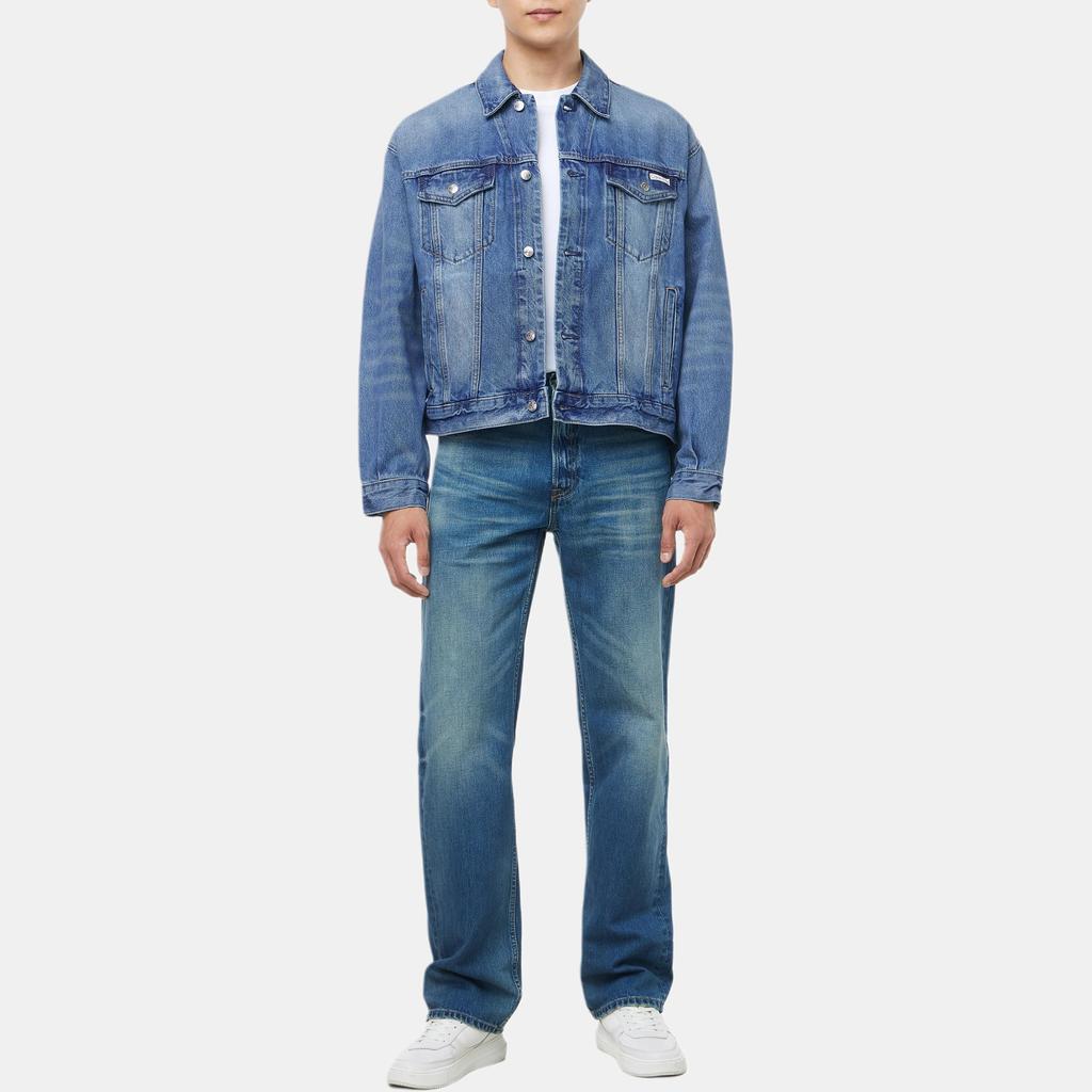 Calvin Klein Single Breasted Short Sleeve Denim Jacket Men jackets 4RD706G-ZY2