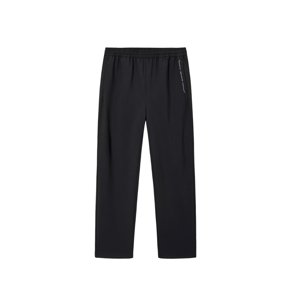 Anta Elite Training Series Mens Woven Sports Running Long Pants Men bottoms Basic-Black 952547508-3