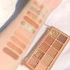 10-Color Smoky Eye Shadow Palette Long-Lasting Matte & Shimmery Finish Black Brown Coral Pink Earth Tones for Face Contouring and Everyday Makeup Look