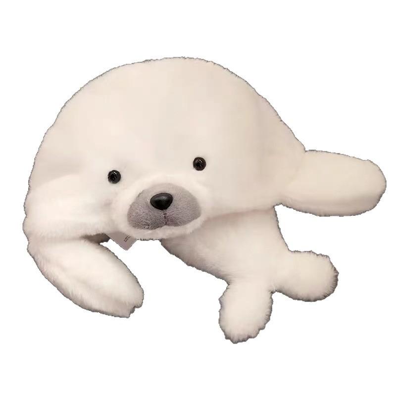

Cartoon Cute White Seal Design Plush Adult Children Hat For Winter Warmth