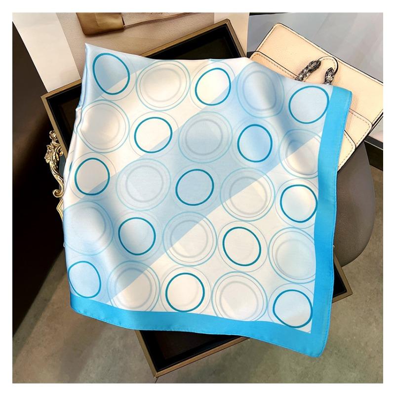 Women S Korean Style Geometric Square Scarf For Spring Summer Neck Decoration