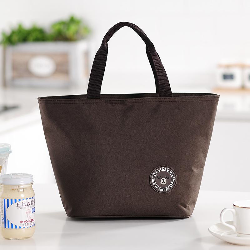 

Original Cute Pet Series Insulated Rice Box Bag Handheld Lunch Large Portable Cartoon Bento кофейный