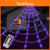 Halloween Decor Lighted Spider Web With Remote Control For Haunted House And Party