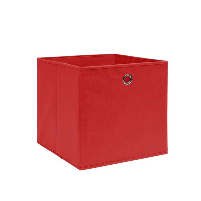 VidaXL Boîtes de rangement 4 pcs Tissu intissé 28x28x28 cm Rouge