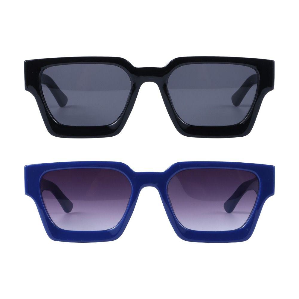 Fashion Chunky Square Shades Thick Frame Black Sun Glasses Sunglasses for Women Men
