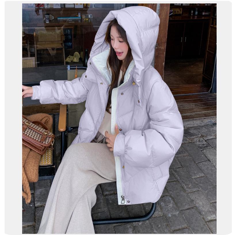 Down Padded Jacket Women's Autumn and Winter Thick Padded Jacket Small Fake Two-piece Short Padded Jacket