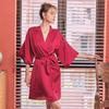 Wedding girlfriend ice silk pajamas party bridal dressing gown bridesmaids festive silk bathrobe spring and summer thin women's new models